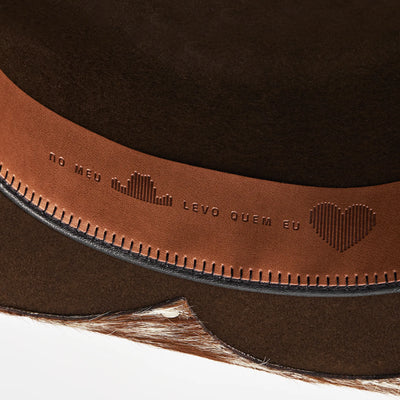 Chapéu Ana Castela - Herança Couro Marrom