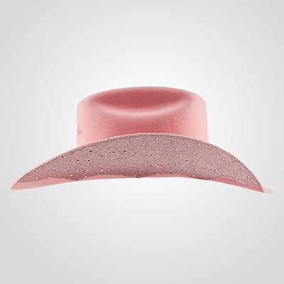 Chapéu Ana Castela - Boiadeira Brilho Rosa