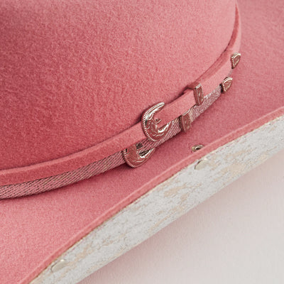 Chapéu Ana Castela - Boiadeira Jeans Rosa