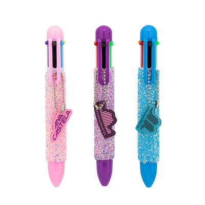 Caneta Gel 6 Cores Glitter Ana Castela