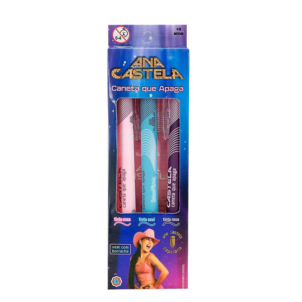 Kit Caneta Que Apaga Ana Castela