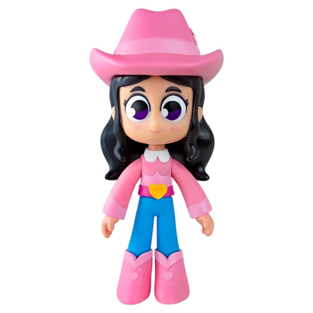 Boneca Boiadeirinha com chapéu rosa