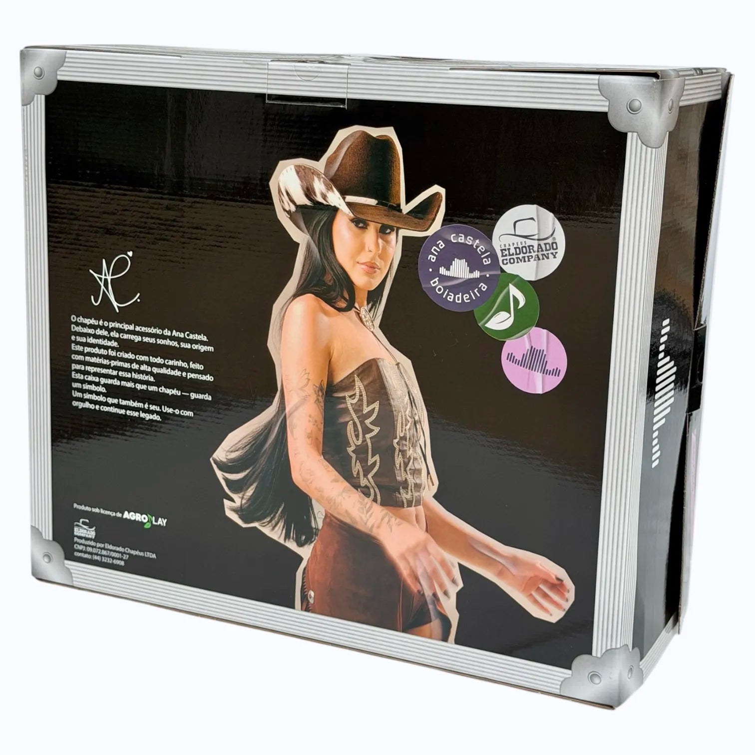 Chapéu Ana Castela - Herança Couro Marrom